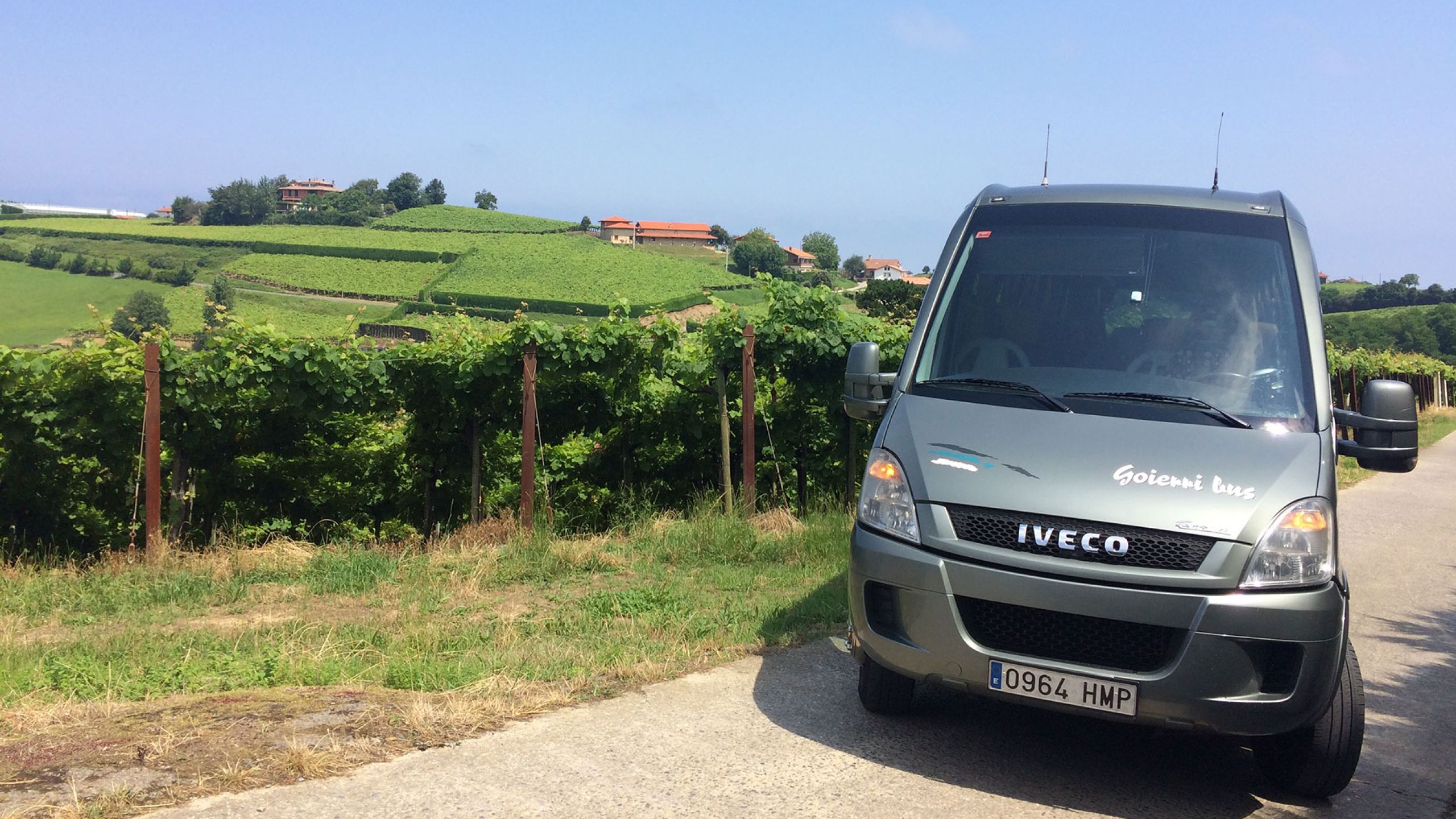 Alquiler de microbus para txakolindegi en Getaria